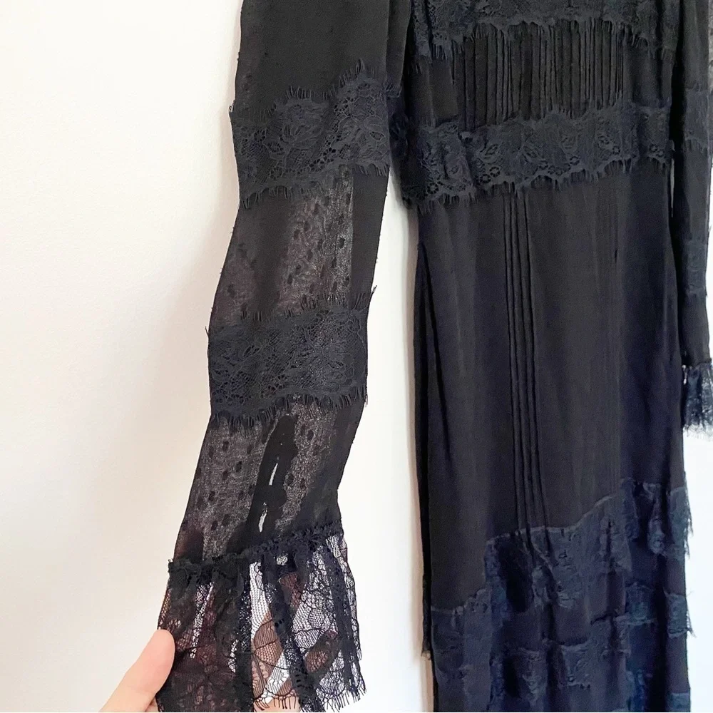 Lace Maxi Dress Black Size Small - Picture 5 of 12
